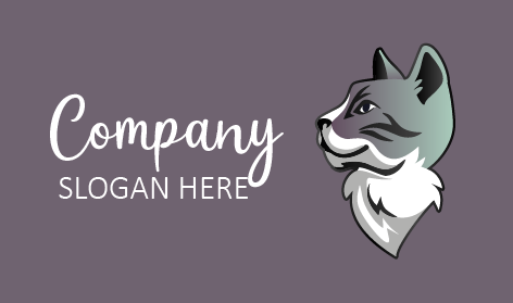 White Furry Cat Logo