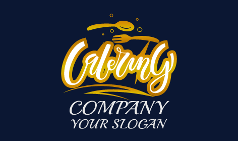 Italic Calligraphy Catering Logo