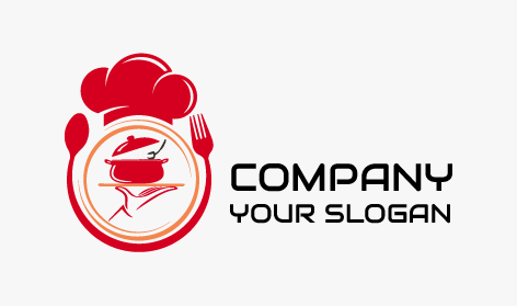 Red Food Pot Catering Logo