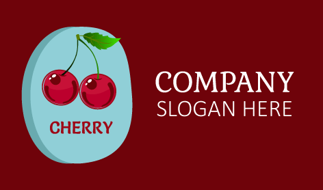 Glossy Round Cherry Logo