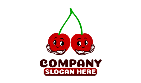 Happy Cherry Pair Logo