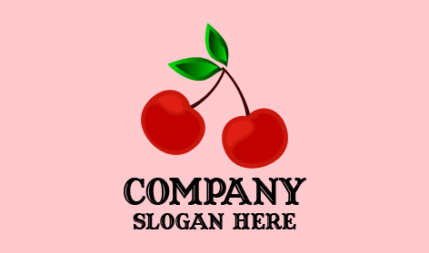 Juicy Red Cherry Logo