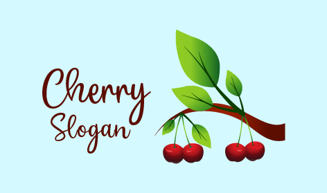 Realistic Cherry Branch Logo