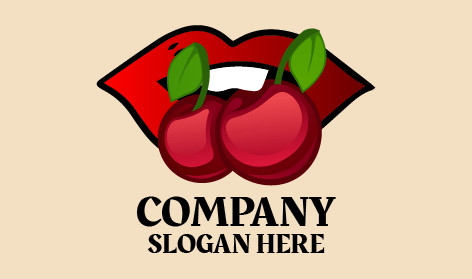 Smexy Female Lips Cherry Logo