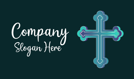 Blue Cross Church Sign Logo