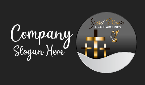 Metallic Cross Sign Church Logo