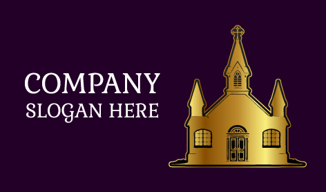 Premium Golden Church Logo