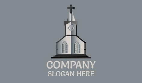 Sleek Church Building Logo