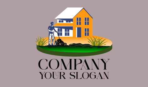 Lawn Grass Cleaning Logo