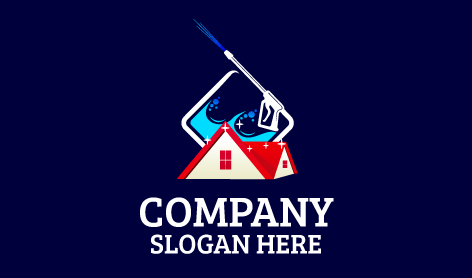 Pressure Washing Cleaning Logo