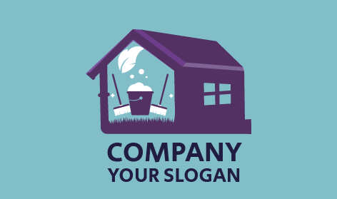 Purple Home Cleaning Logo
