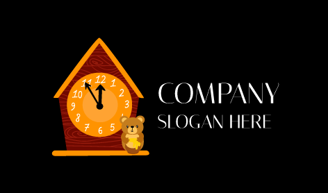 Bear Home Clock Logo