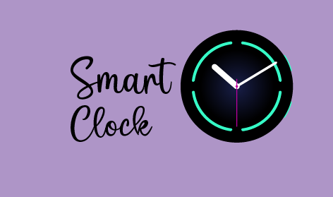 Black Smart Clock Logo