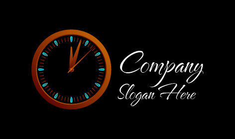 Blue Graduations Clock Logo