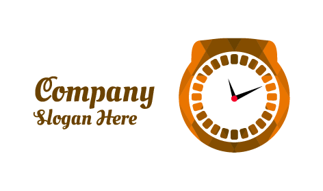 Bold Combination Clock Logo