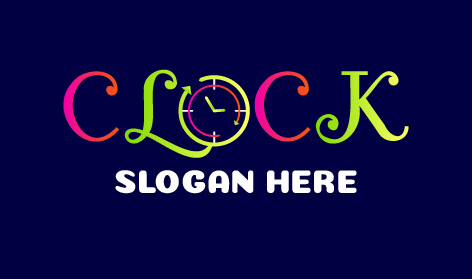 Clock Letter Mark Logo