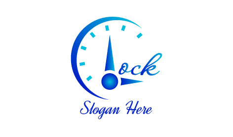 Crescent Blue Clock Logo