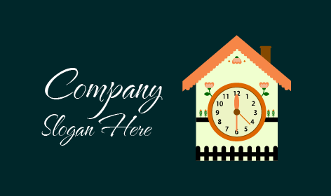 Elegant Aesthetic Clock Logo