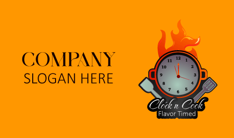 Fiery Cooking Clock Logo