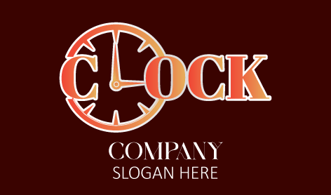 Luxurious Pastel Clock Logo