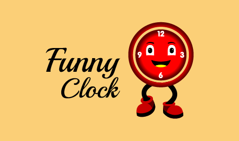 Playful Mascot Clock Logo