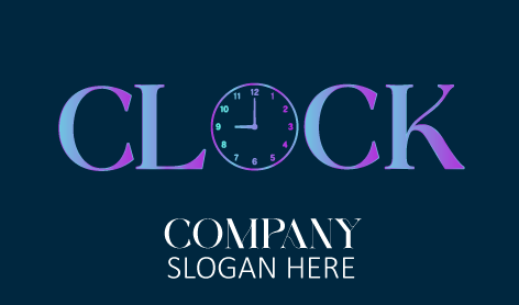 Precise Modern Clock Logo