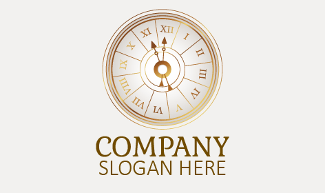 Roman Numeral Clock Logo