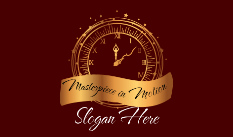 Roman Style Clock Logo
