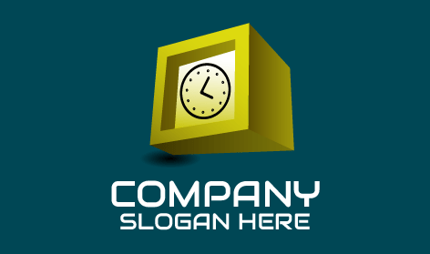 Square Box Clock Logo