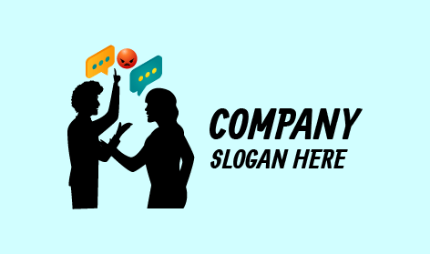 Angry Couple Communication Logo