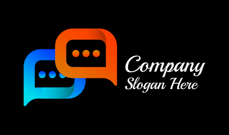 Bubble Chat Communication Logo