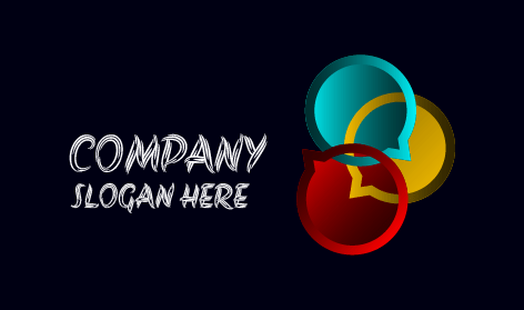 Colorful Communication Bubbles Logo