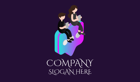 Interesting Conversation Communication Logo