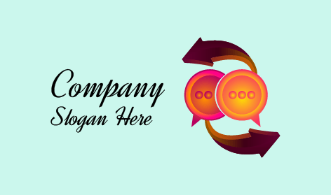 Pink Communication Icon Logo