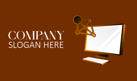 Brown Communicator Computer Logo