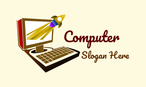 Golden Flame Computer Logo