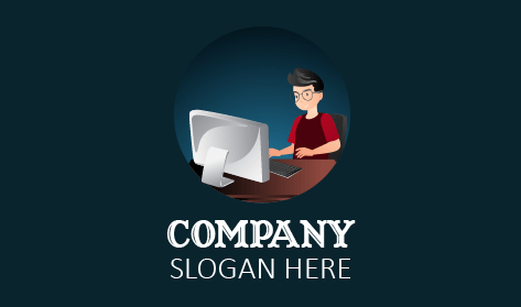 Late Working Computer Logo