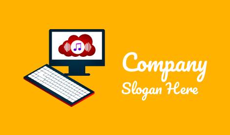 Music Streaming Computer Logo