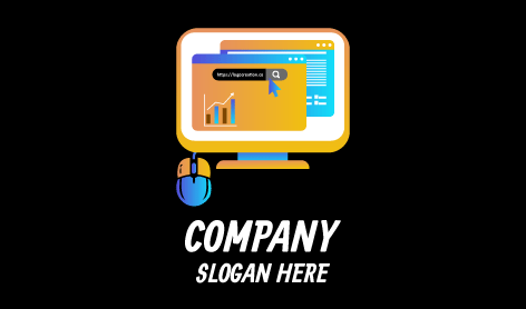 Online Marketing Computer Logo