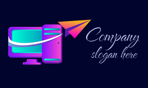 Paper Airplane Computer Logo