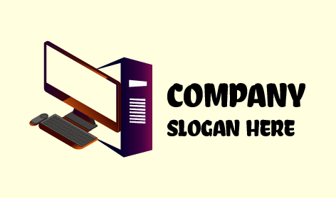 Shiny Bronze Computer Logo