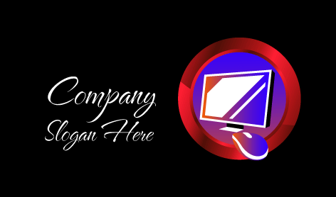 Sleek Gradient Computer Logo