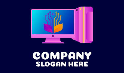 Soft Purple Computer Logo