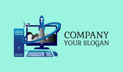 Space Launcher Computer Logo