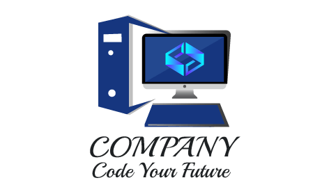 Technology Powered Computer Logo