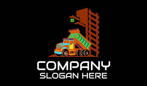Concrete Van Construction Logo