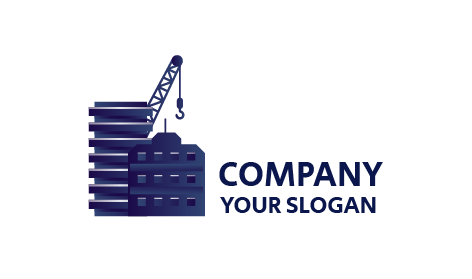 Dark Blue Construction Logo