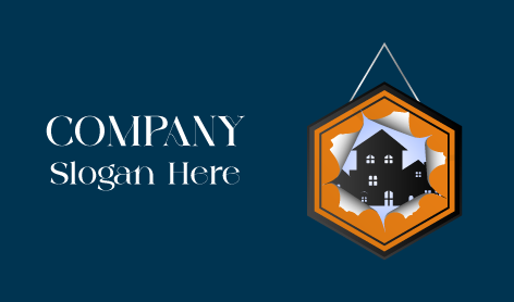Hexagon Signboard Construction Logo
