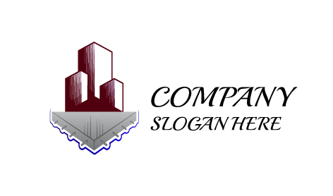 White Building Construction Logo