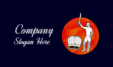 Celebrating Cricket Player Logo